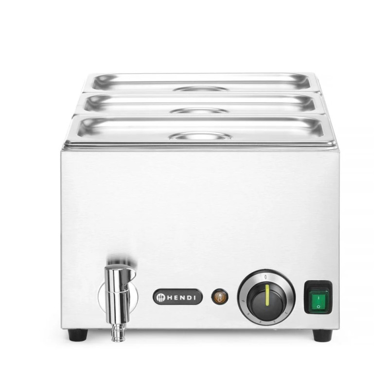 Bain-marie avec robinet vidange 3L – économie énergie | hendi