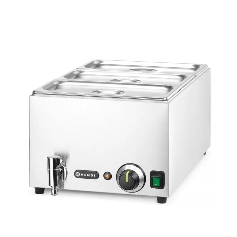 Bain-marie avec robinet vidange 3L – économie énergie | hendi