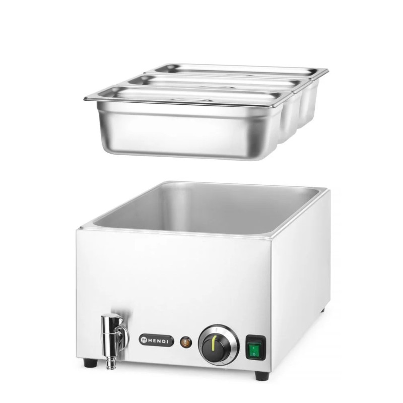 Bain-marie avec robinet vidange 3L – économie énergie | hendi