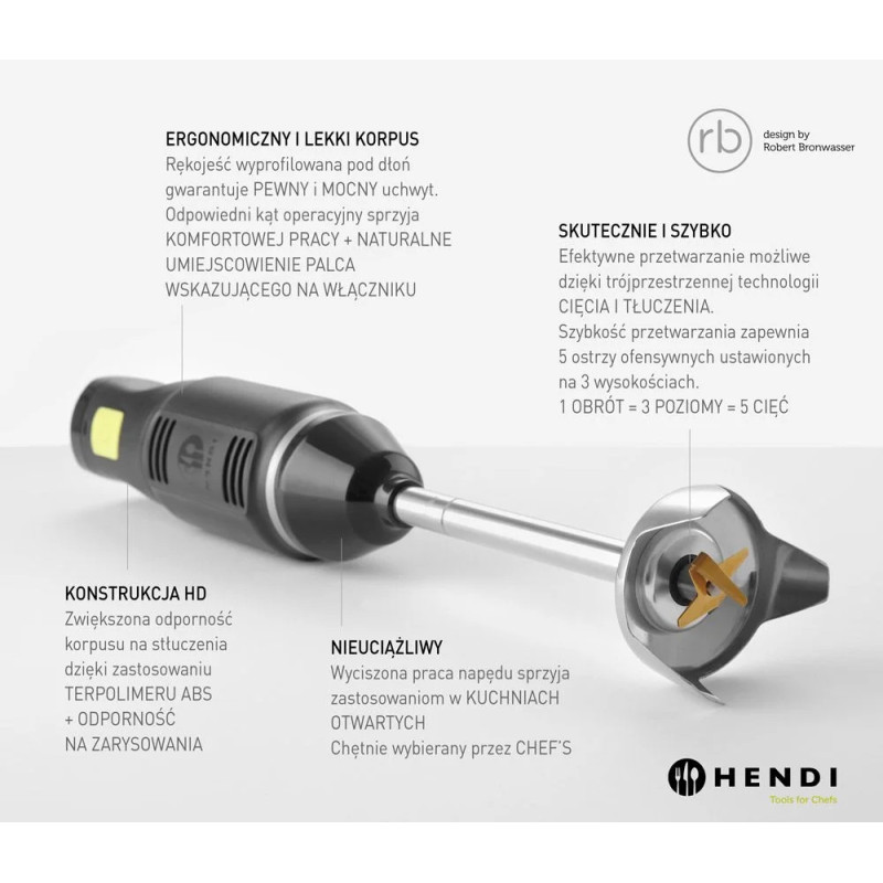 Mixeur plongeur puissant 250W – HENDI Blend 222157