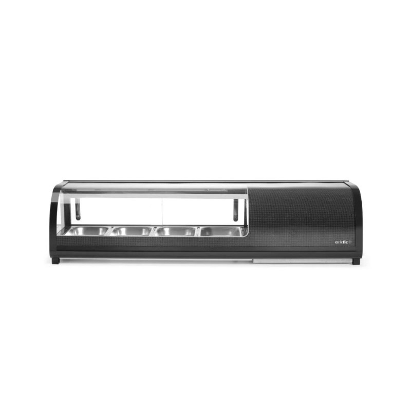 Sushi-Vitrine mit statischer Kühlung – arktic 1177x426x296 mm