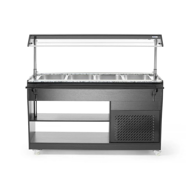 Buffet-Theke gekühlt mit 4 GN-Becken – arktic 1490x765x1370 mm