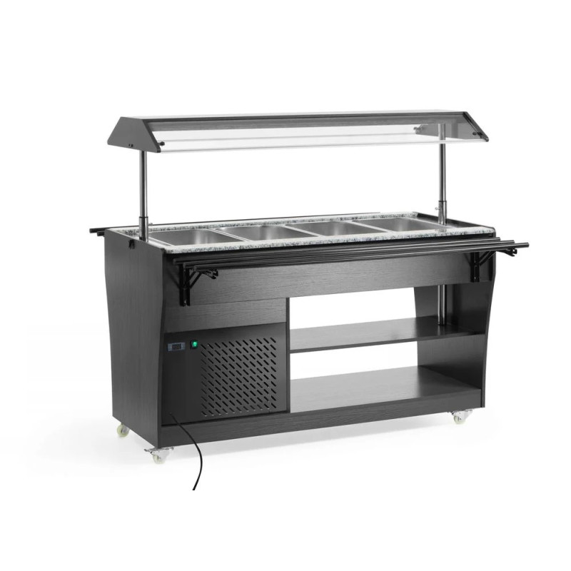 Buffet-Theke gekühlt mit 4 GN-Becken – arktic 1490x765x1370 mm