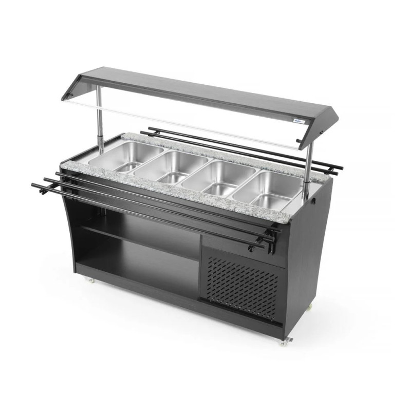 Buffet-Theke gekühlt mit 4 GN-Becken – arktic 1490x765x1370 mm