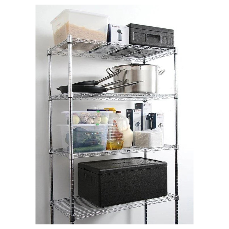 Storage rack with 5 shelves – adjustable, durable | hendi