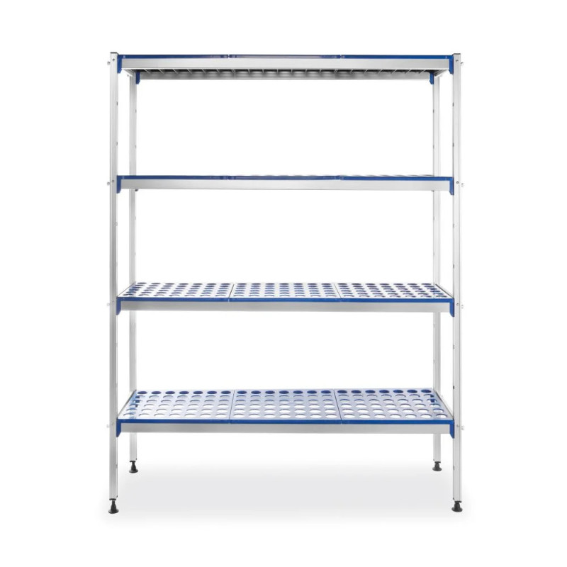 Rayonnage de stockage aluminium 1280x405x1685 mm | hendi