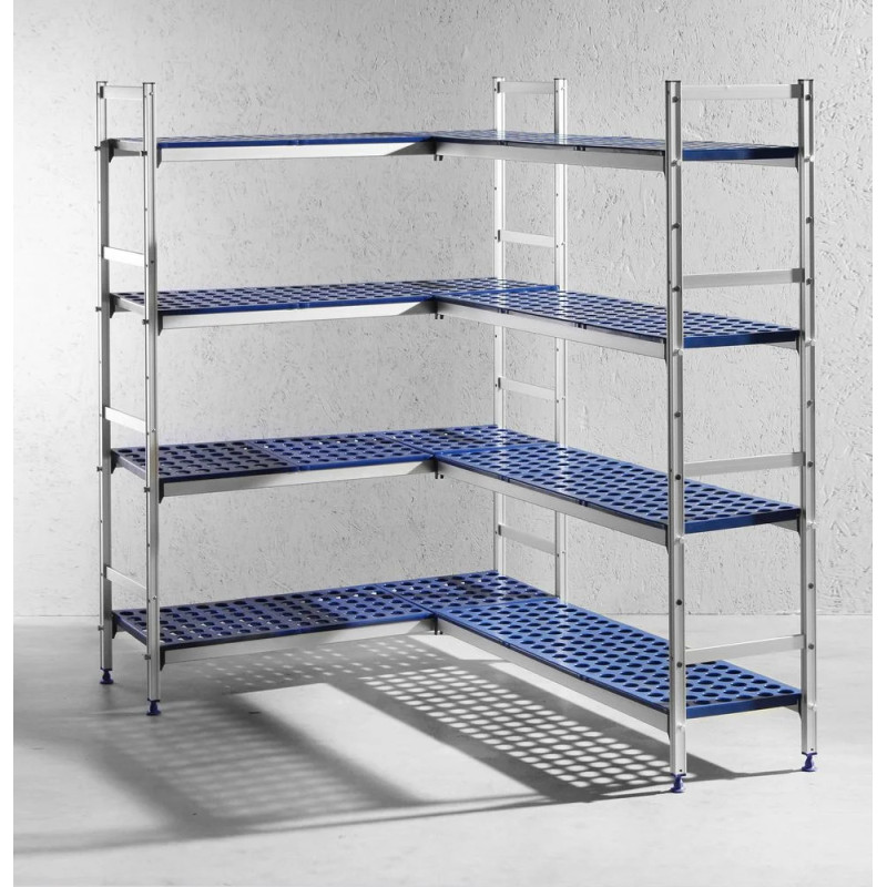 Rayonnage de stockage aluminium 1280x405x1685 mm | hendi