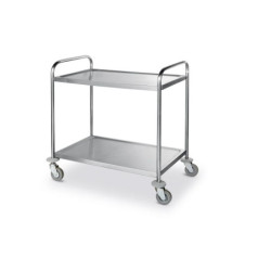 Serving Trolley – Stainless Steel, Quiet Shelves | hendi
