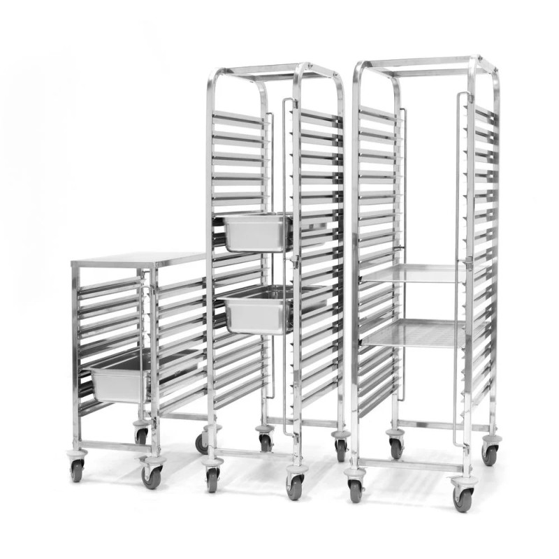Chariot porte-plateaux 15 x GN 1/1 – mobilité sécurisée | hendi