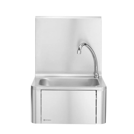 Kitchen Sink with Knee-Operated Faucet 400x330x600 mm | hendi