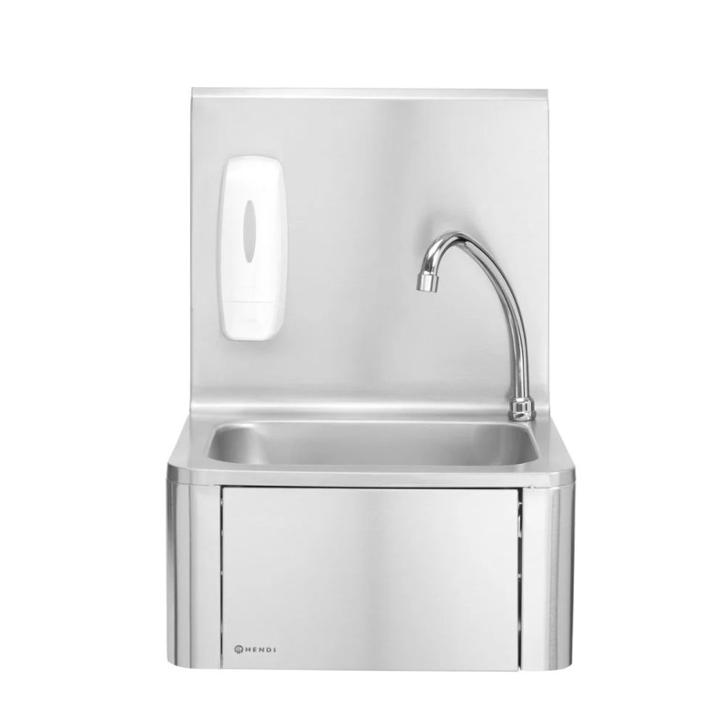 Kitchen Sink with Knee-Operated Faucet 400x330x600 mm | hendi