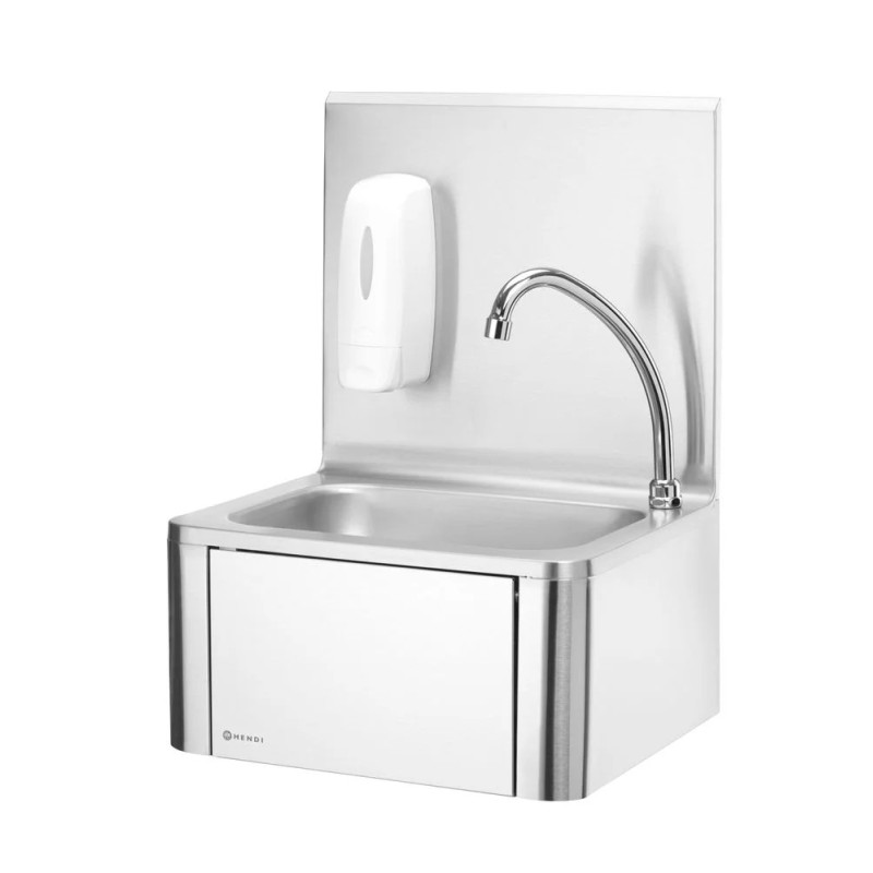 Kitchen Sink with Knee-Operated Faucet 400x330x600 mm | hendi