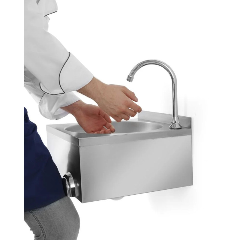 Washbasin Knee Operated – Durable Stainless Steel | hendi