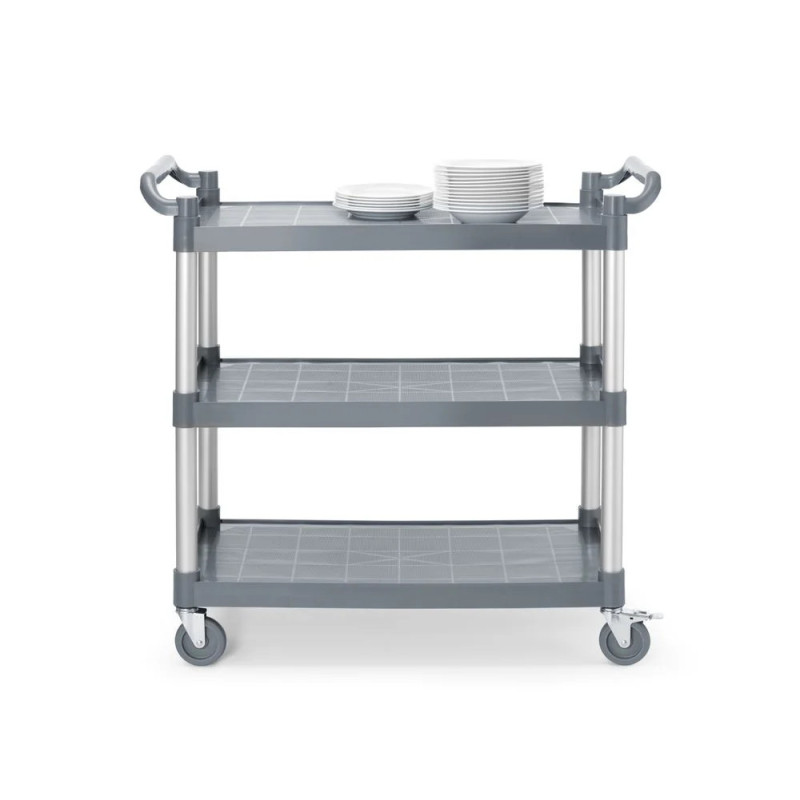 Chariot de service 3 étagères grand – mobilité optimale | amerbox