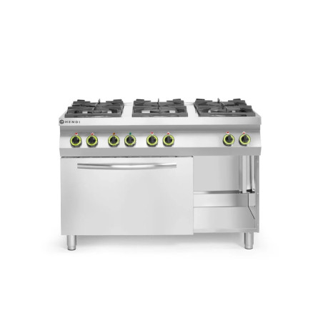 Cuisinière 6 feux avec four convection GN 1/1 – hendi