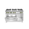 Gas Cooker 6-Burner with GN 1/1 Oven – hendi 225899