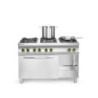 Cuisinière 6 feux avec four convection GN 1/1 – hendi