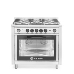 Cuisinière à gaz 5 feux avec four électrique – hendi