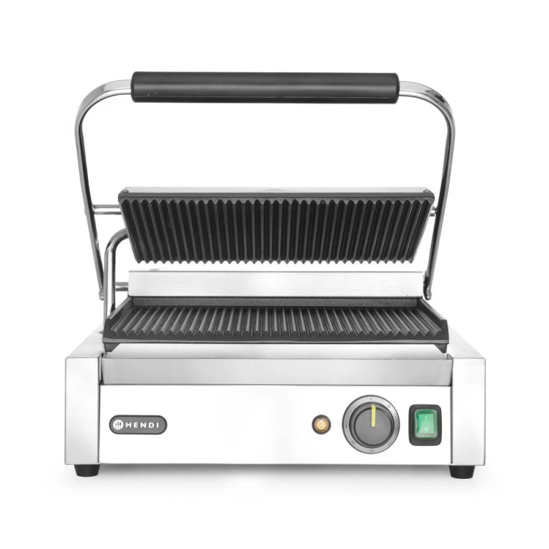 Kontaktgrill Panini – 2200W Gusseisen Grillplatten | hendi