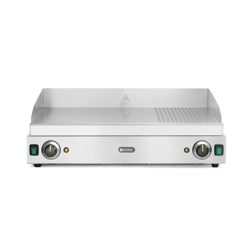 Grill rainuré 1/3 – surface combinée inox | hendi