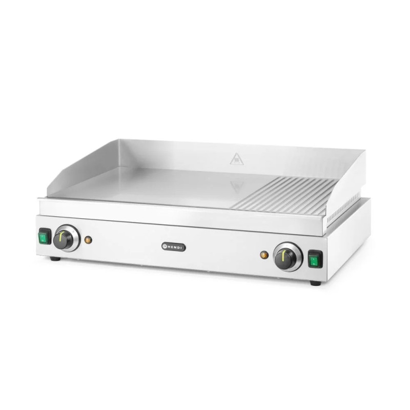 Grill rainuré 1/3 – surface combinée inox | hendi