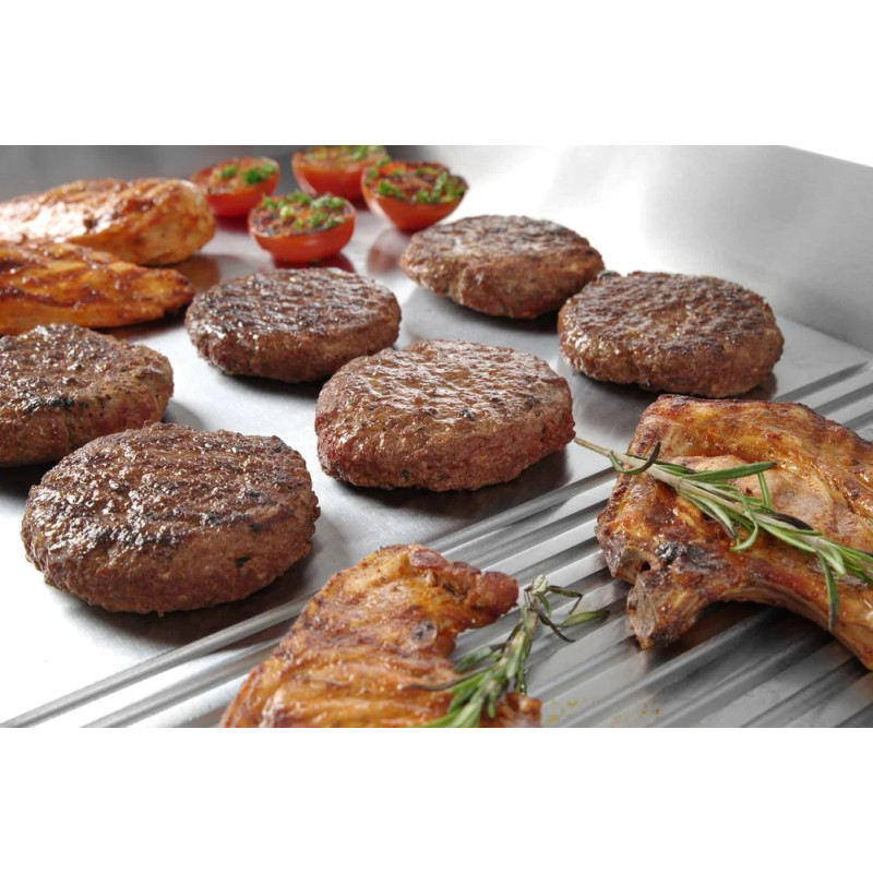 Grill rainuré 1/3 – surface combinée inox | hendi