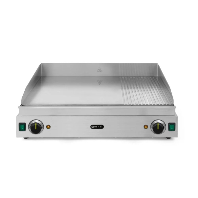 Grill rainuré 1/3 – surface combinée inox | hendi