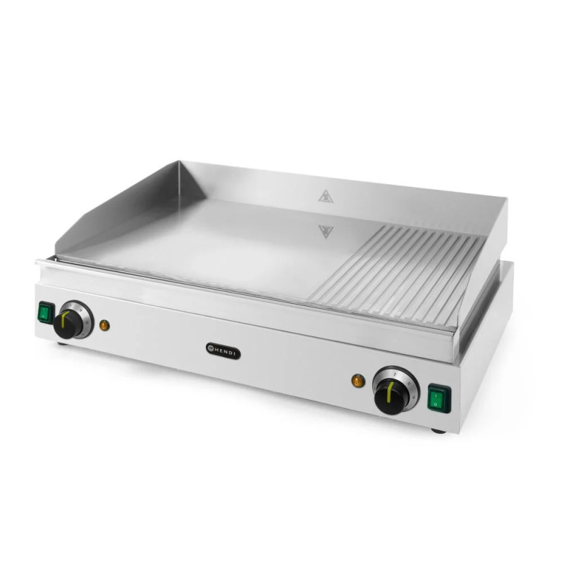 Grill rainuré 1/3 – surface combinée inox | hendi