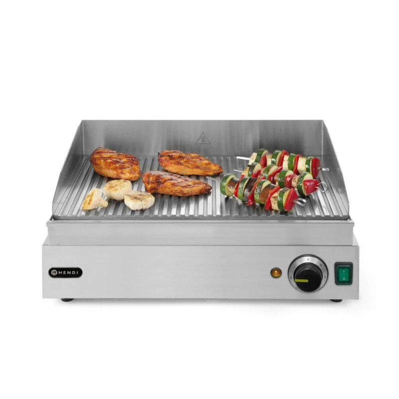 Grill rainuré acier inox 2400W – hendI 203170
