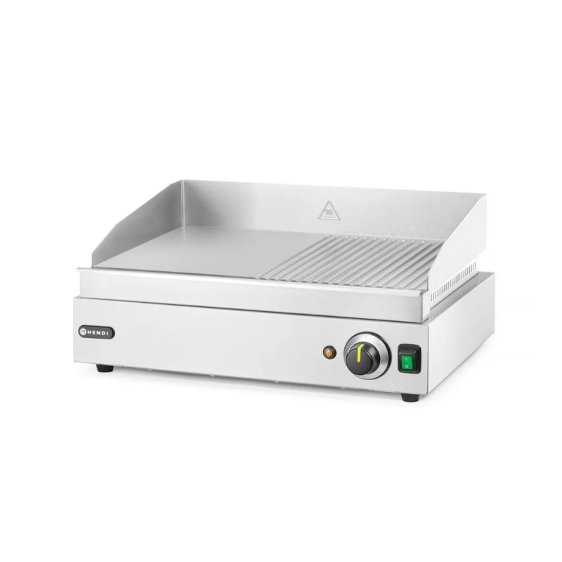 Grillplatte mit glatter & gerillter Fläche – hendi 435x550 mm