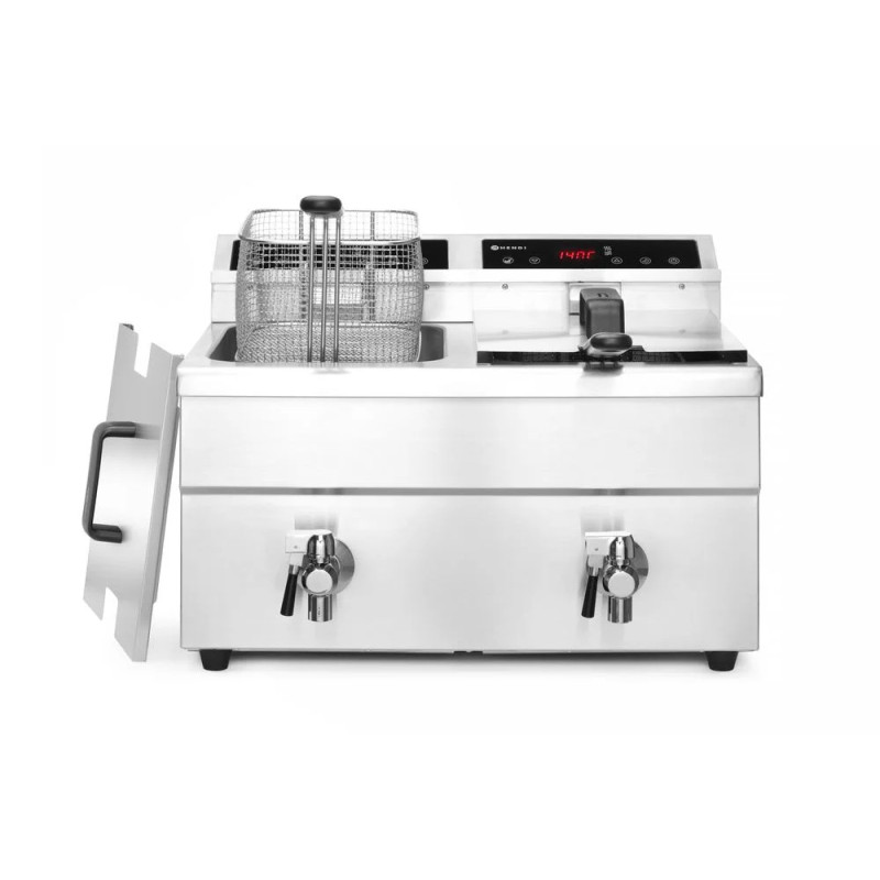 Friteuse à induction 2 x 8 L avec robinet de vidange | hendi