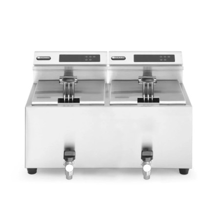 Deep Fryer 2x8L Digital Drain Tap – hendi 207376