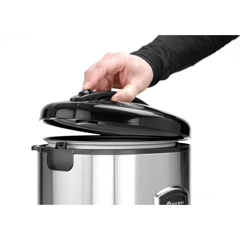 Cuiseur à riz 18L avec vapeur – Puissant 700W | hendi
