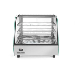 Vitrine de table chauffante 120L – acier inox | hendi