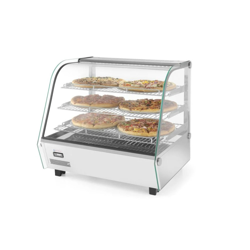 Vitrine de table chauffante 120L – acier inox | hendi