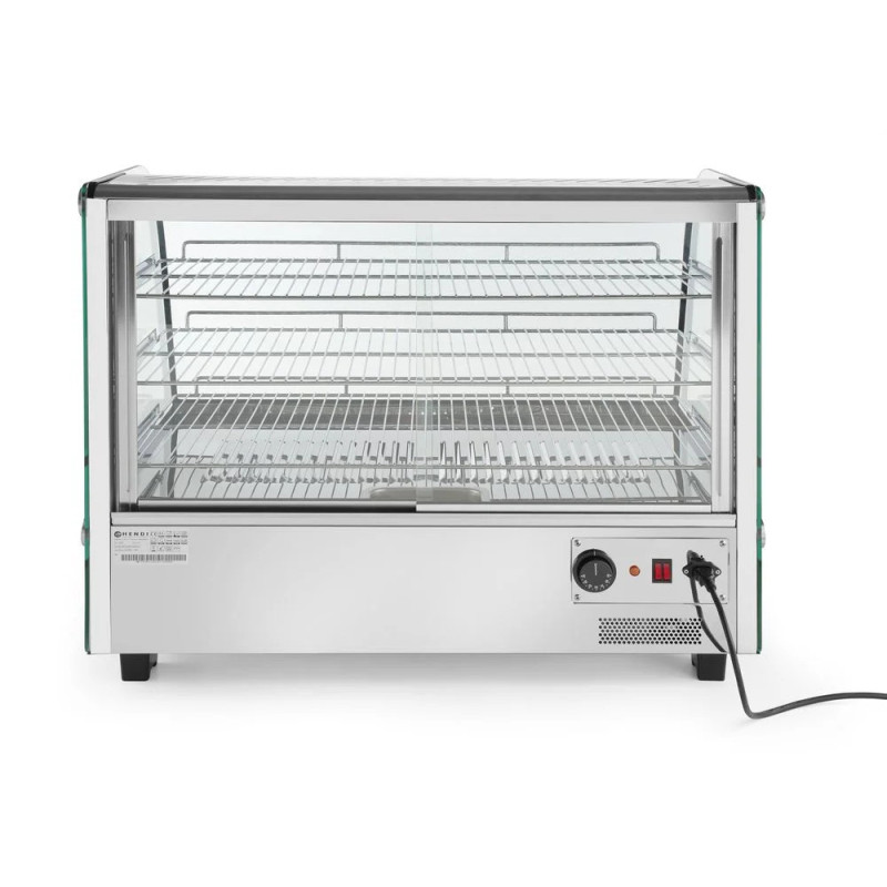 Vitrine de table chauffante 160L – acier inox | hendi