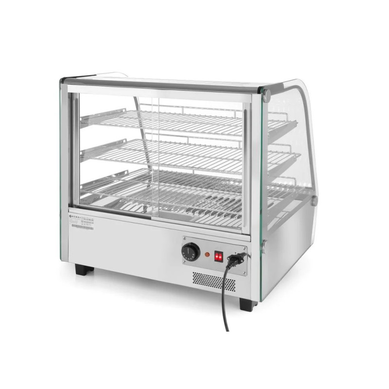 Beheiztes Thekendisplay 160L – Edelstahl, 1500W | hendi