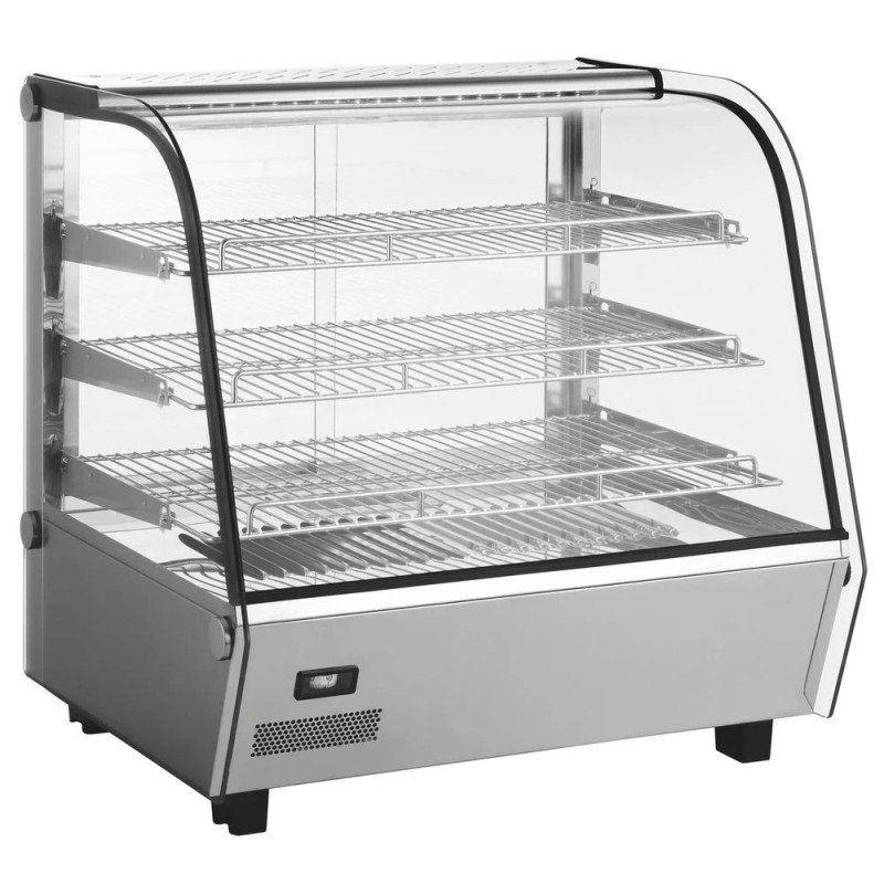Beheiztes Thekendisplay 160L – Edelstahl, 1500W | hendi