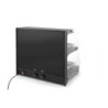 Vitrine chauffante deux niveaux inox – hendI | 650x485x630 mm