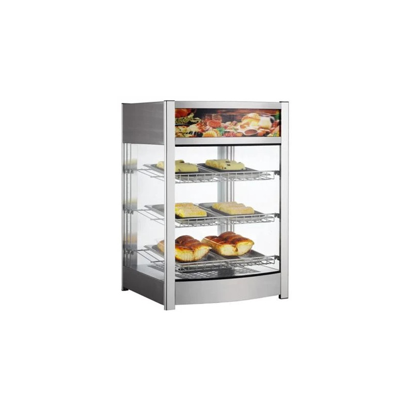 Vitrine de table chauffante double vitrage – hendi 233740