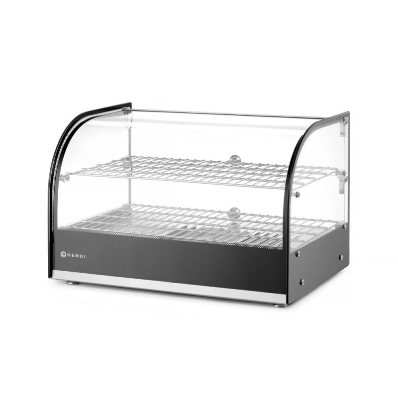 Vitrine chauffante 2 niveaux inox – maintien 90°C | hendi