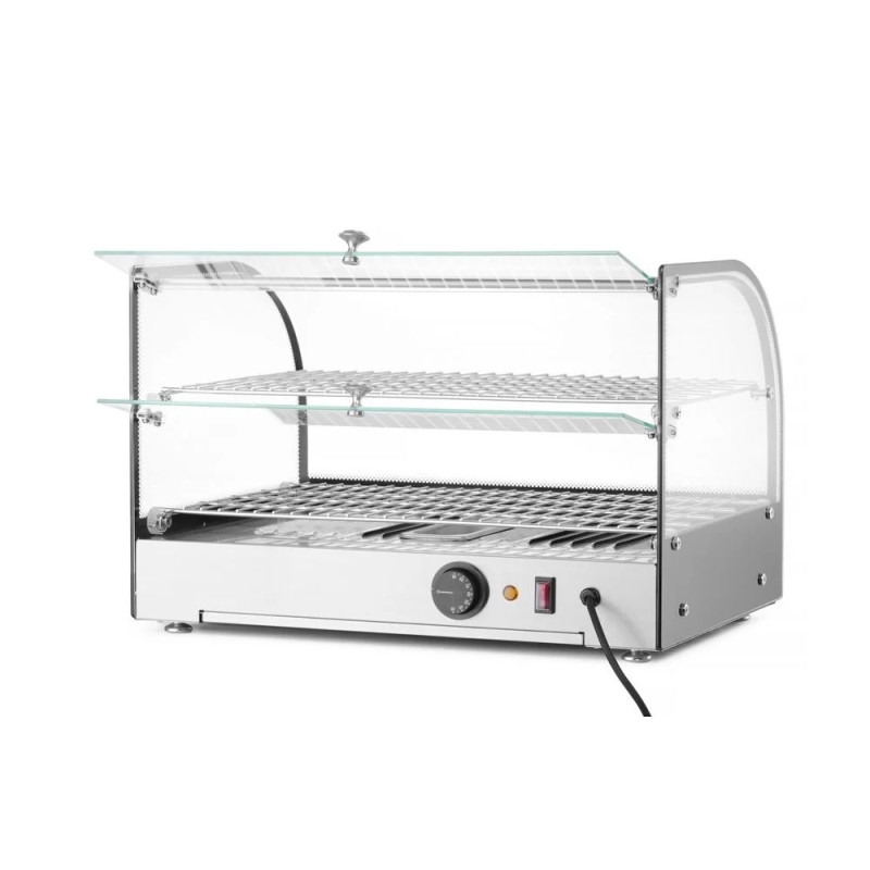 Vitrine chauffante 2 niveaux inox – maintien 90°C | hendi
