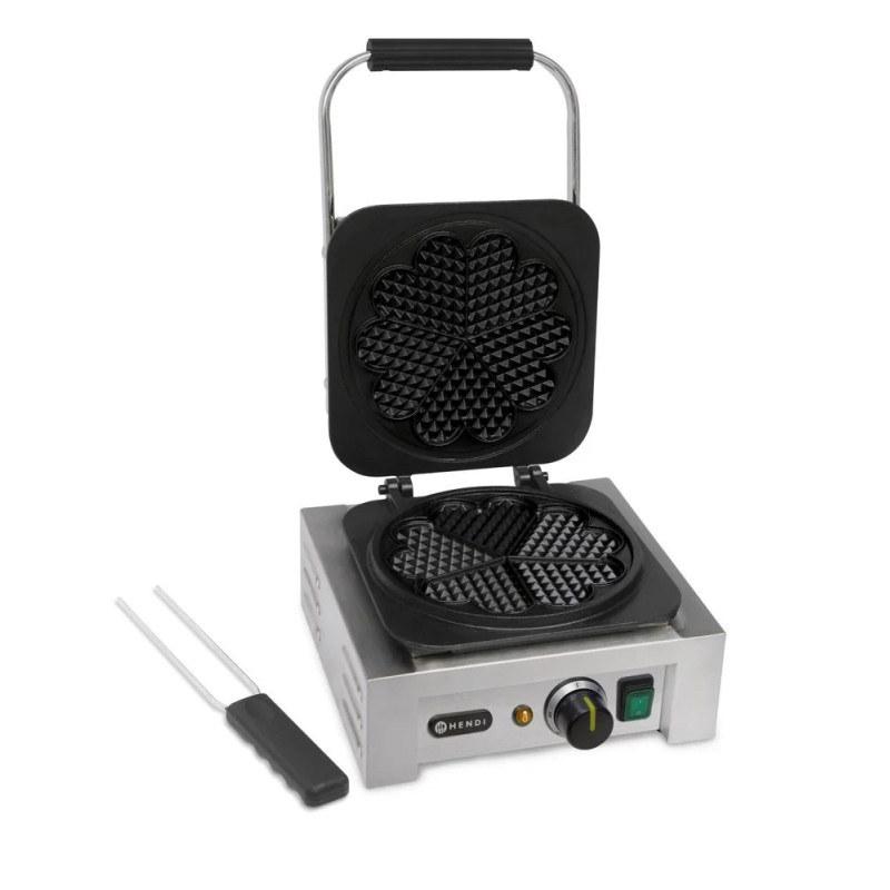 Gaufrier électrique forme cœur – cuisson précise | hendi