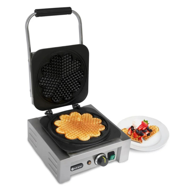 Waffeleisen Herz – 5-fach mit Thermostat | hendi