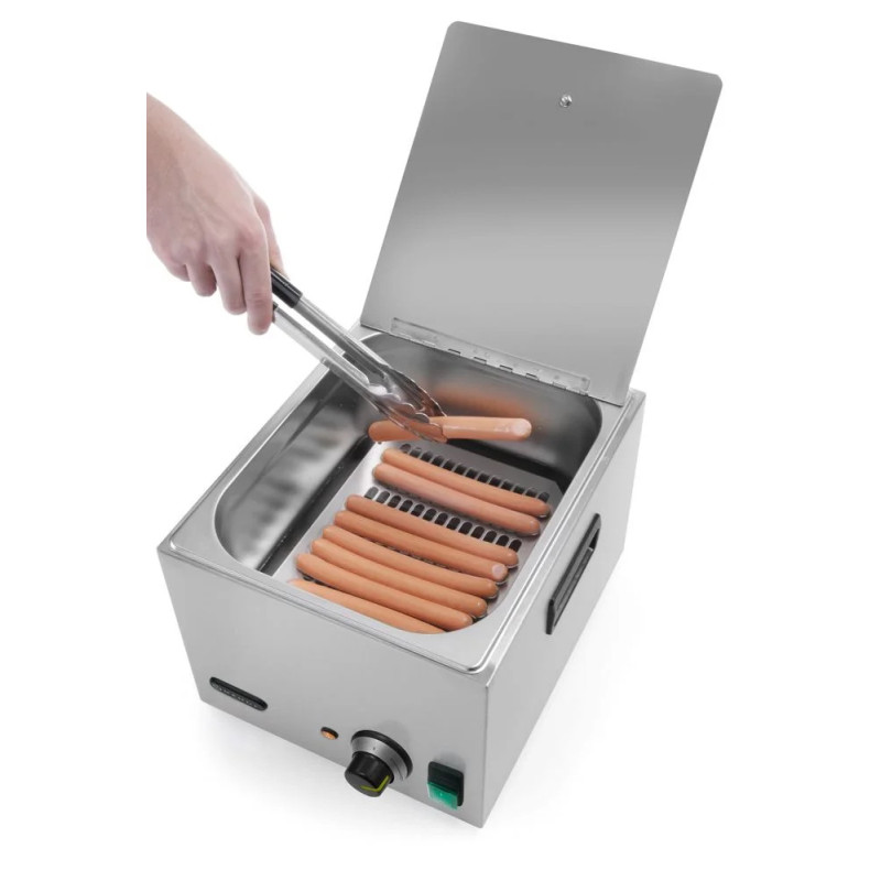 Wurstwärmer mit Edelstahlgestell – präzise Temperatur | hendi