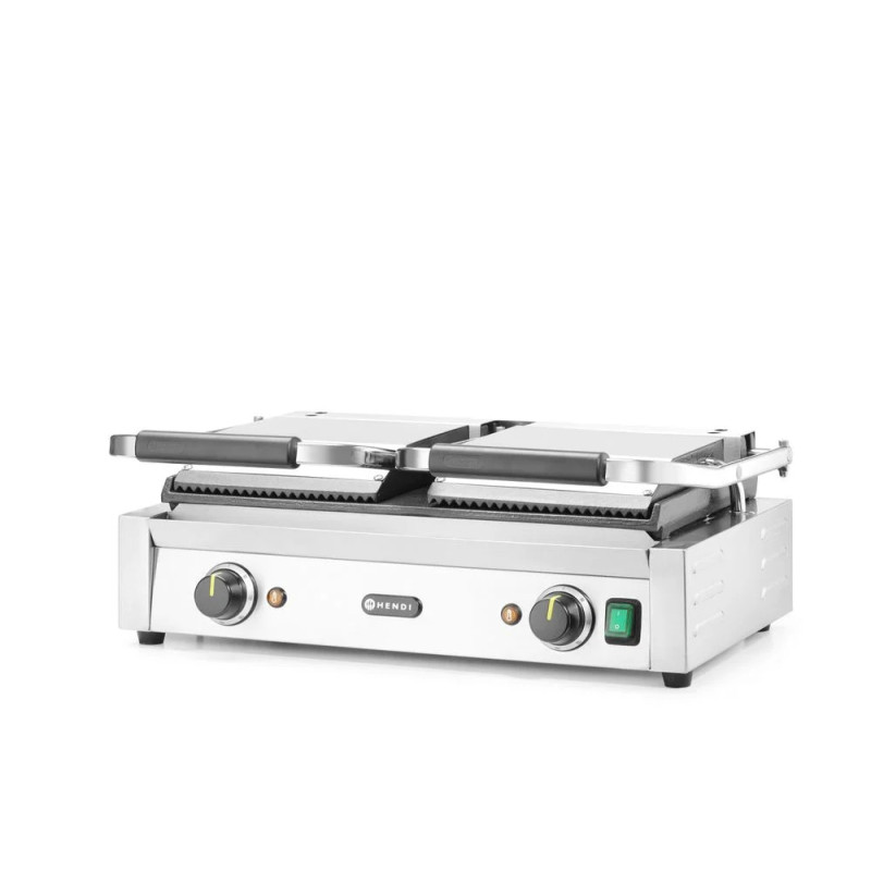 Grill de contact double puissant – hendi 263808 | 570x375 mm