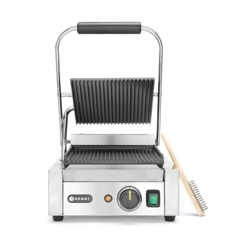 Kontaktgrill mit gerillten Platten – effizientes Grillen | hendi