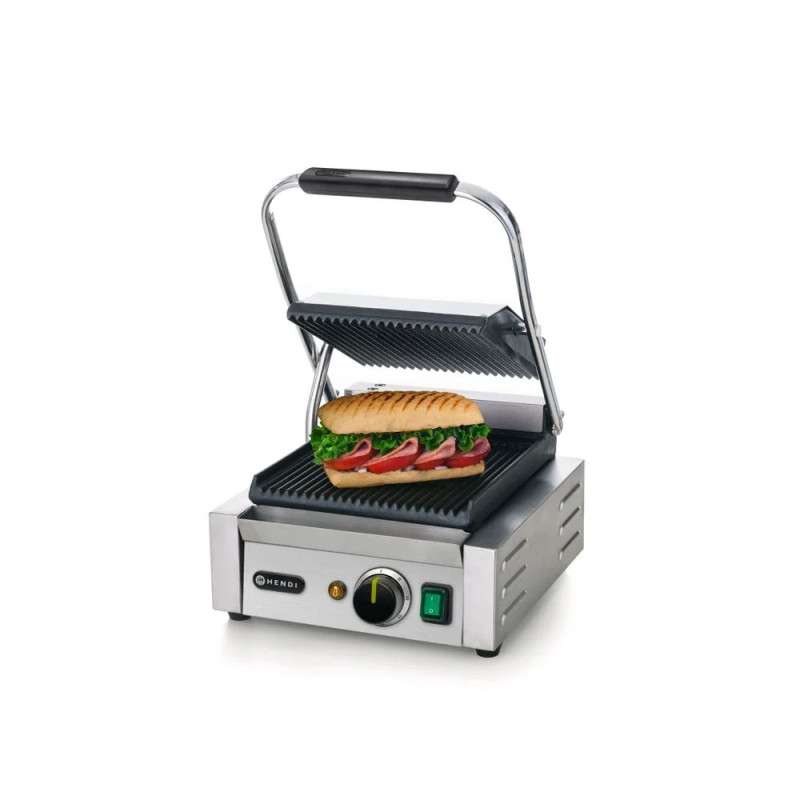 Kontaktgrill mit gerillten Platten – effizientes Grillen | hendi