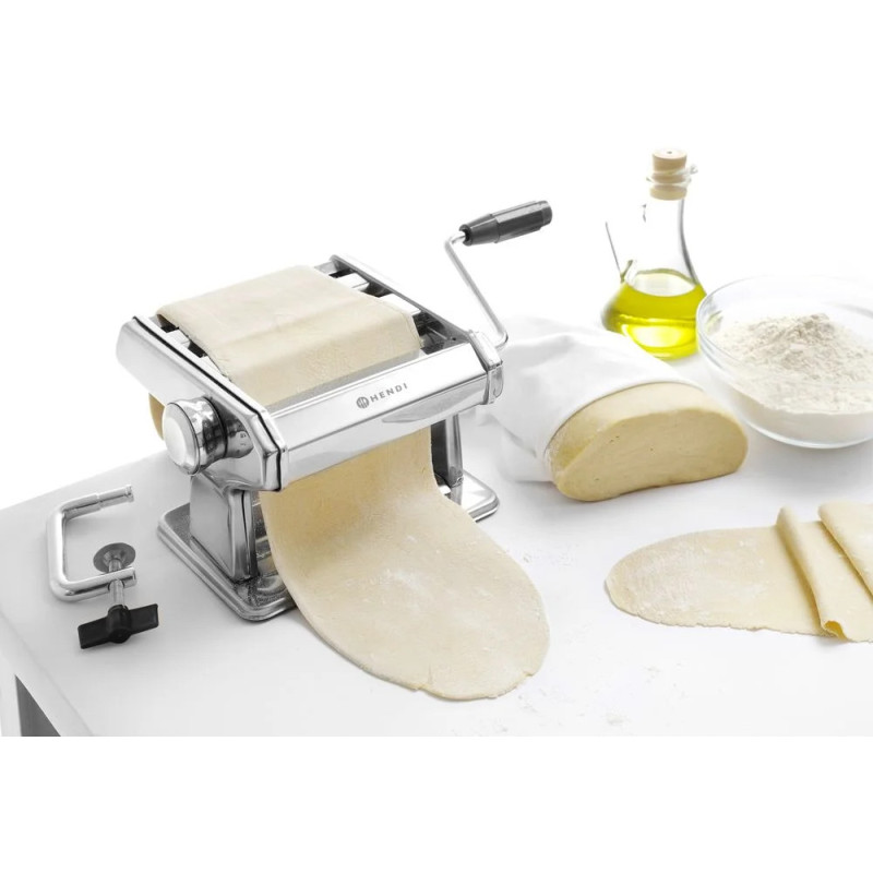 Pastamaschine manuell 140 mm – 7 Stufen & 3 Aufsätze | hendi