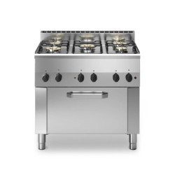 Gasherd 5 Brenner mit Elektrobackofen 900x600 mm | modular